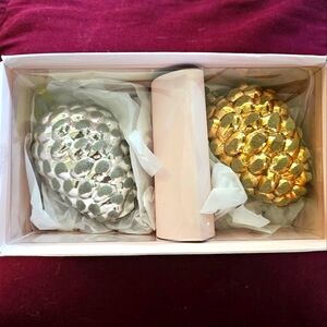 Christmas Ornament Set - Pine Cone - Gold and Silver | Rachel Parcell
